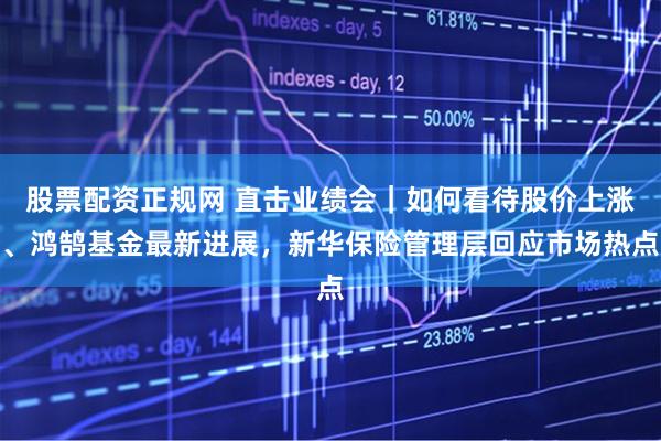 股票配资正规网 直击业绩会｜如何看待股价上涨、鸿鹄基金最新进展，新华保险管理层回应市场热点