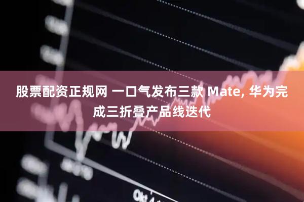 股票配资正规网 一口气发布三款 Mate, 华为完成三折叠产品线迭代